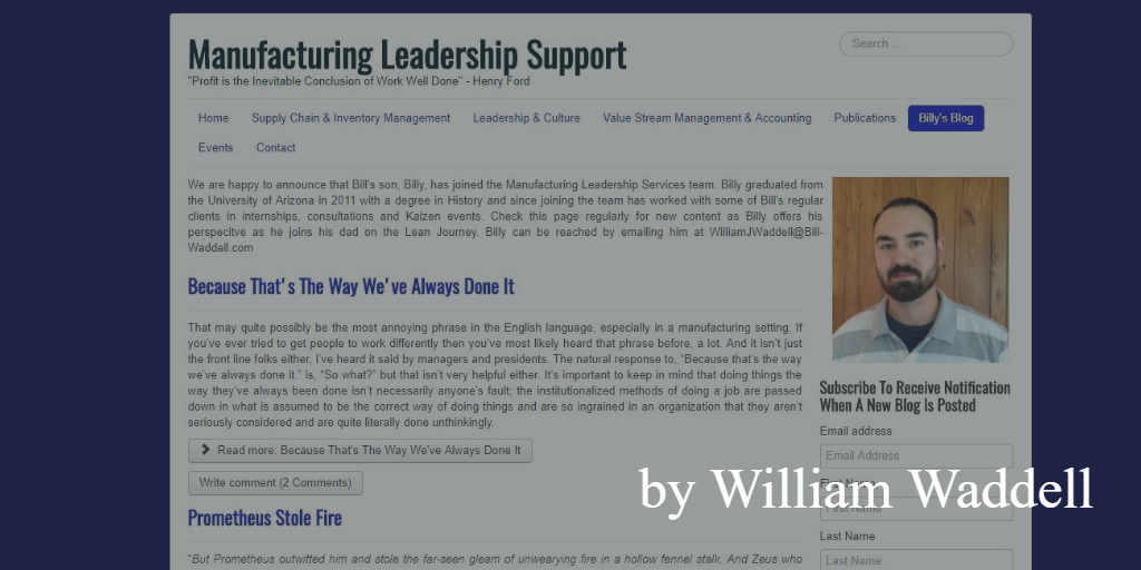 Lean blog - bill waddell