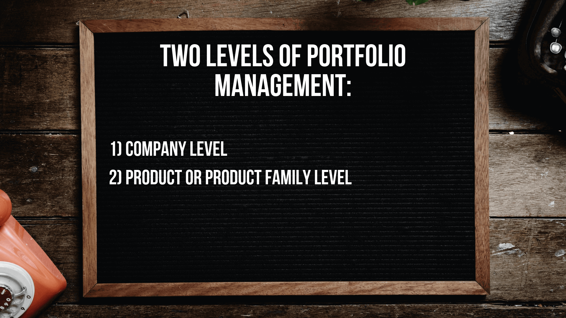 Two levels of portfolio management