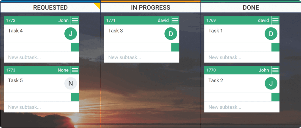 basic kanban board system