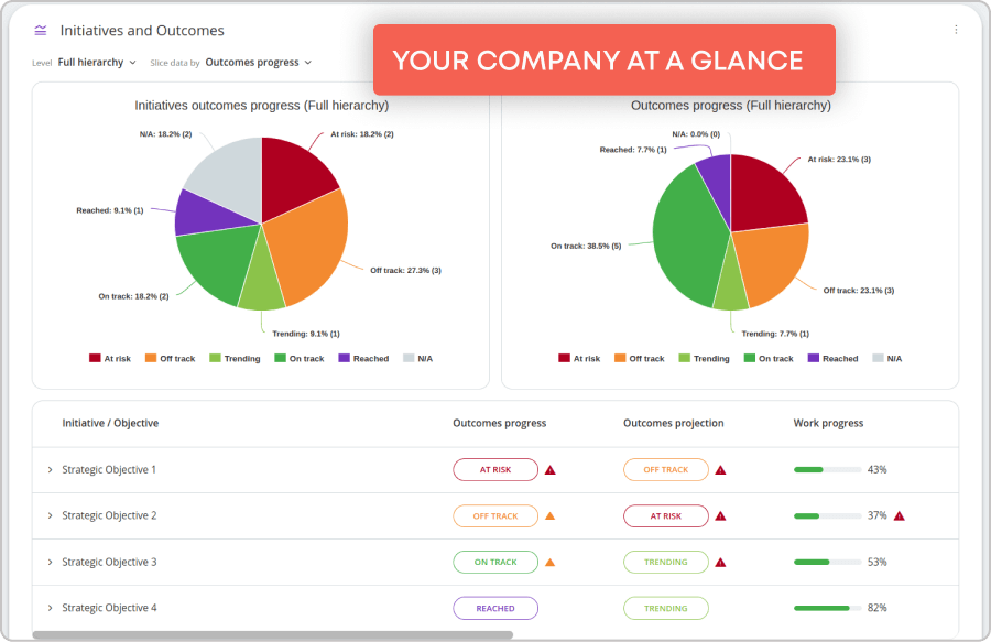 gain an overview of your company's priorities